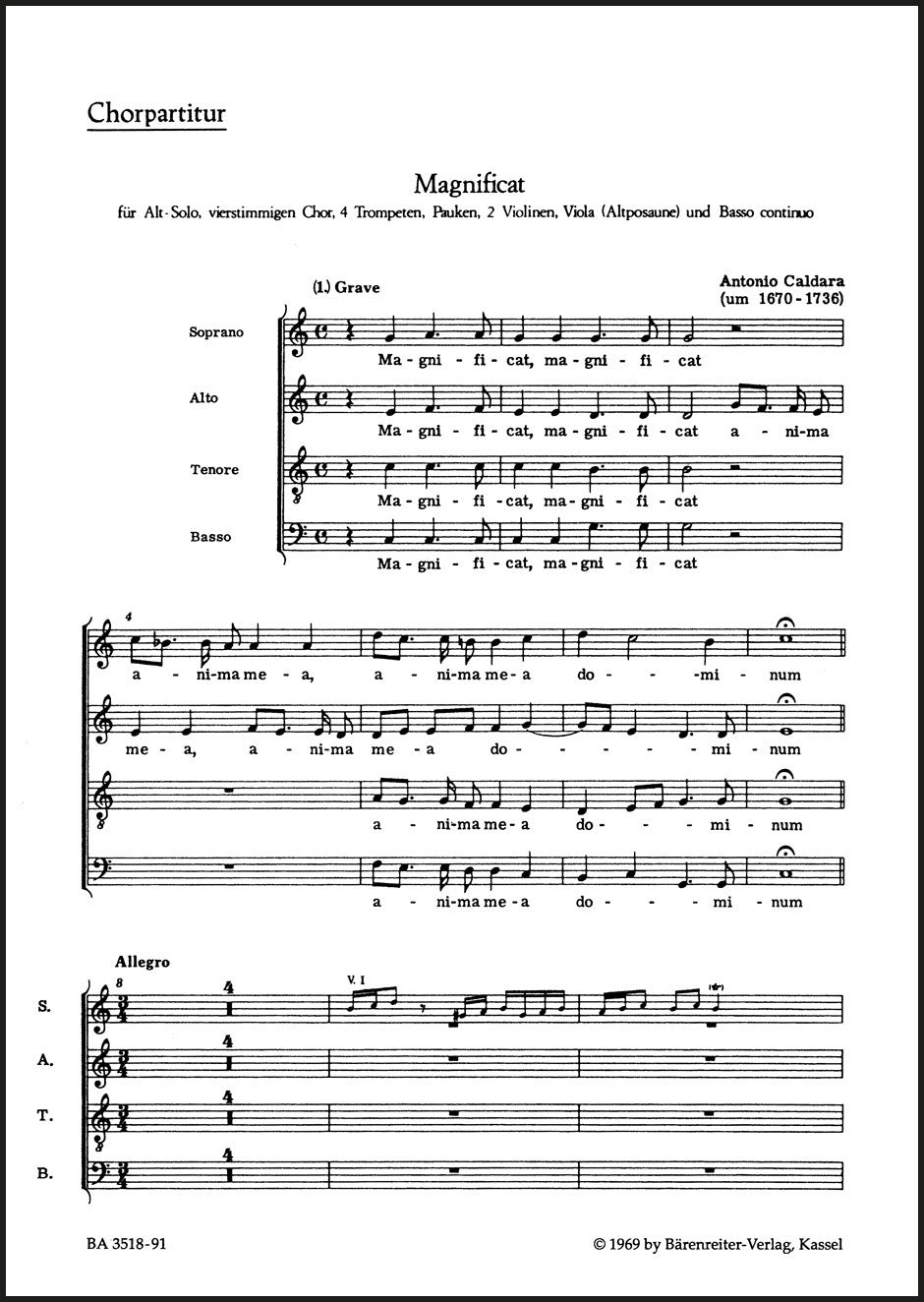 Caldara: Magnificat in C Major