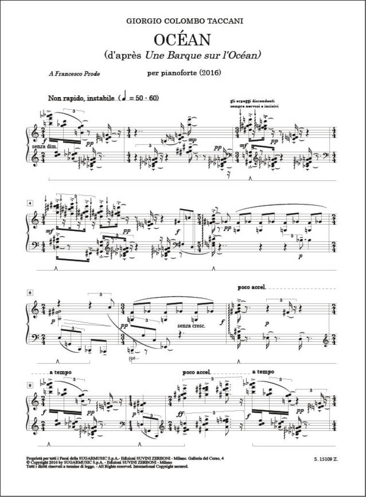 Taccani: OCEAN (d'après Une Barque sur l'Océan)