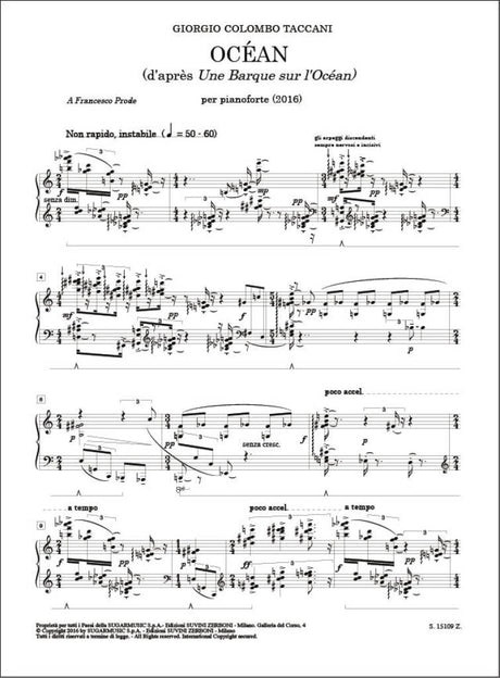 Taccani: OCEAN (d'après Une Barque sur l'Océan)