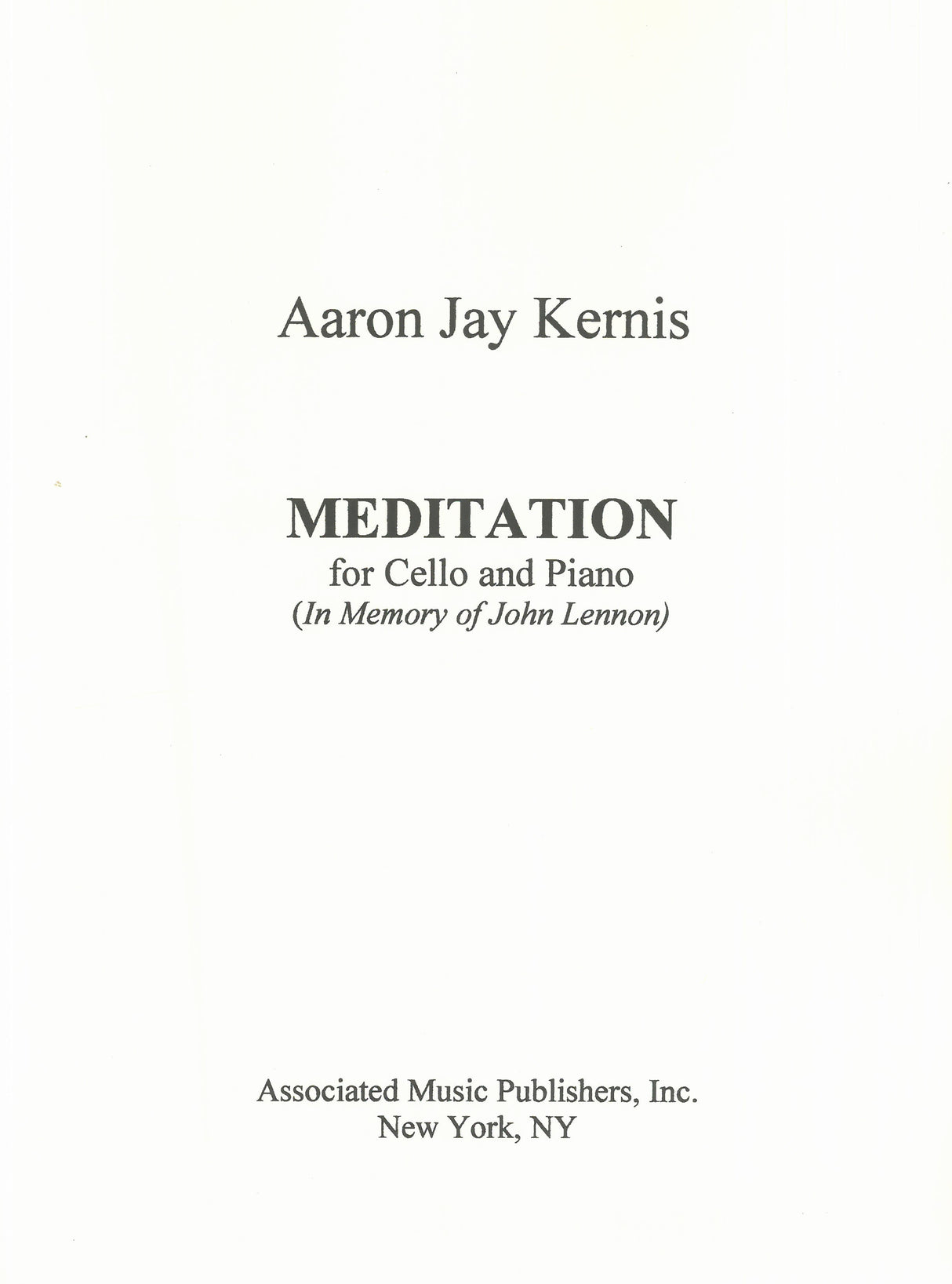 Kernis: Meditation