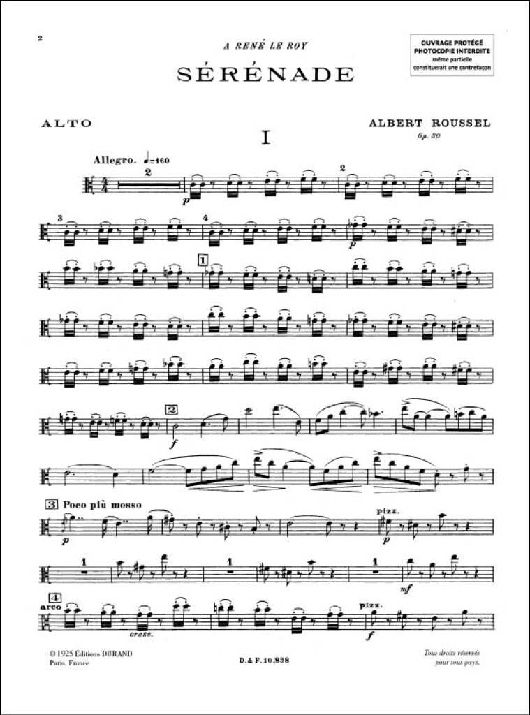 Roussel: Sérénade, Op. 30