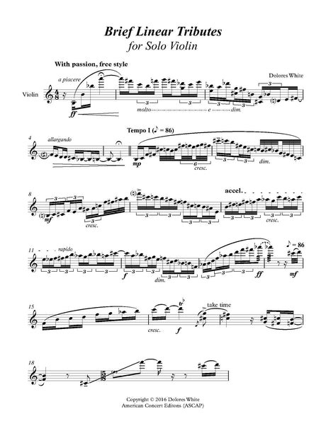 White: Brief Linear Tributes