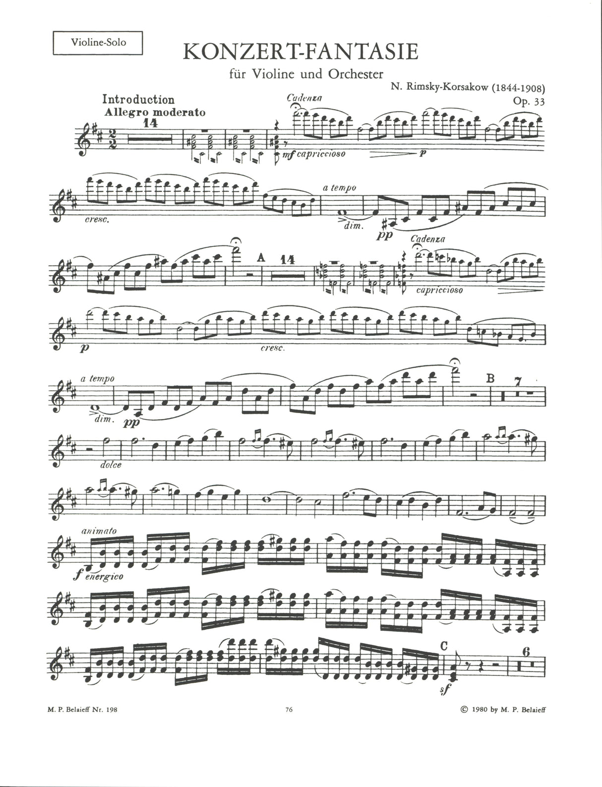 Rimsky-Korsakov: Fantasy on Russian Themes, Op. 33