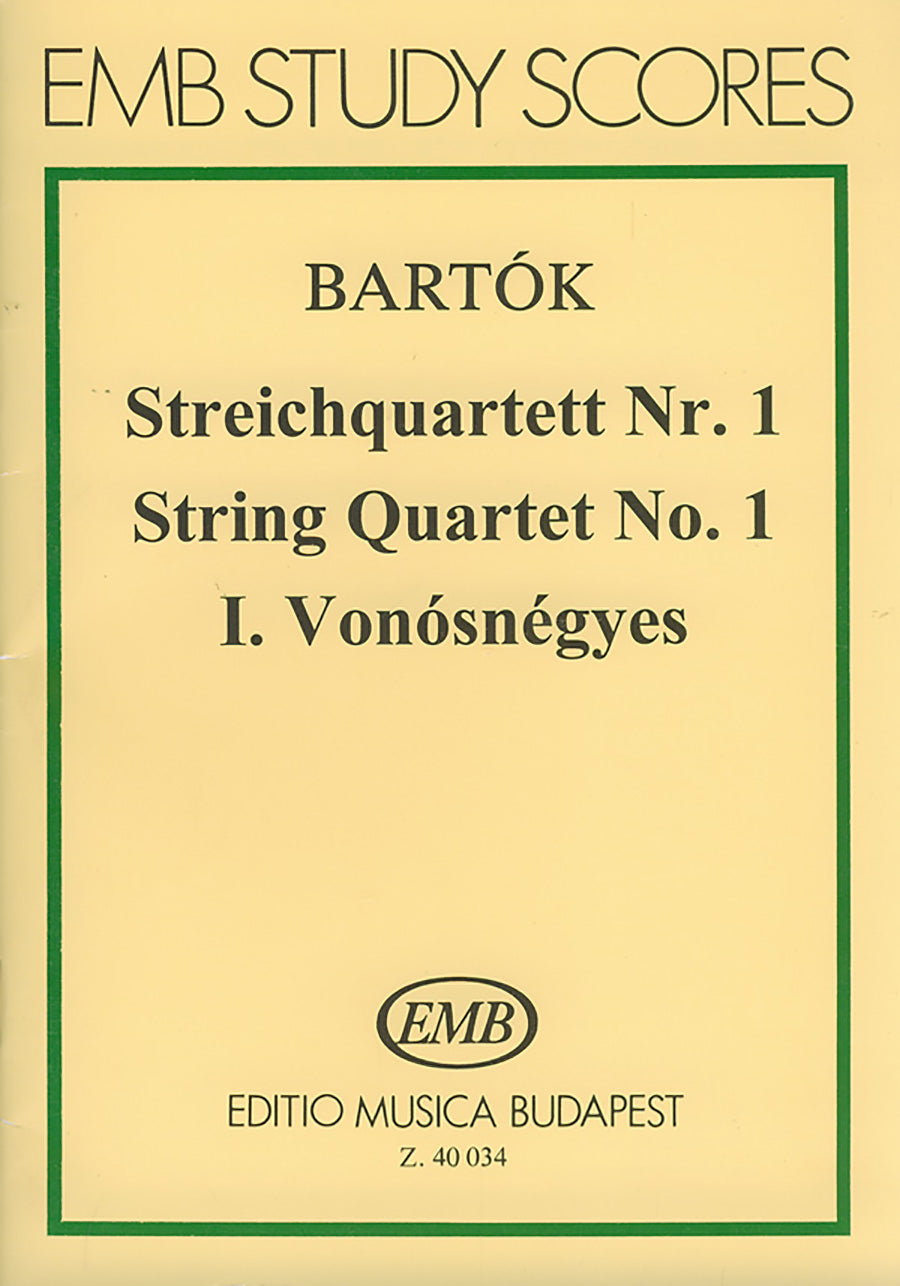 Bartók: String Quartet No. 1, Op. 7 – Ficks Music