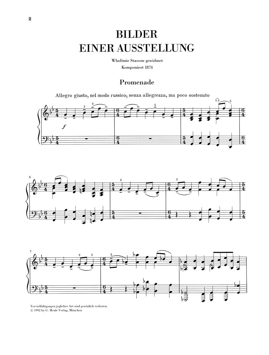 Mussorgsky: Pictures at an Exhibition – Ficks Music