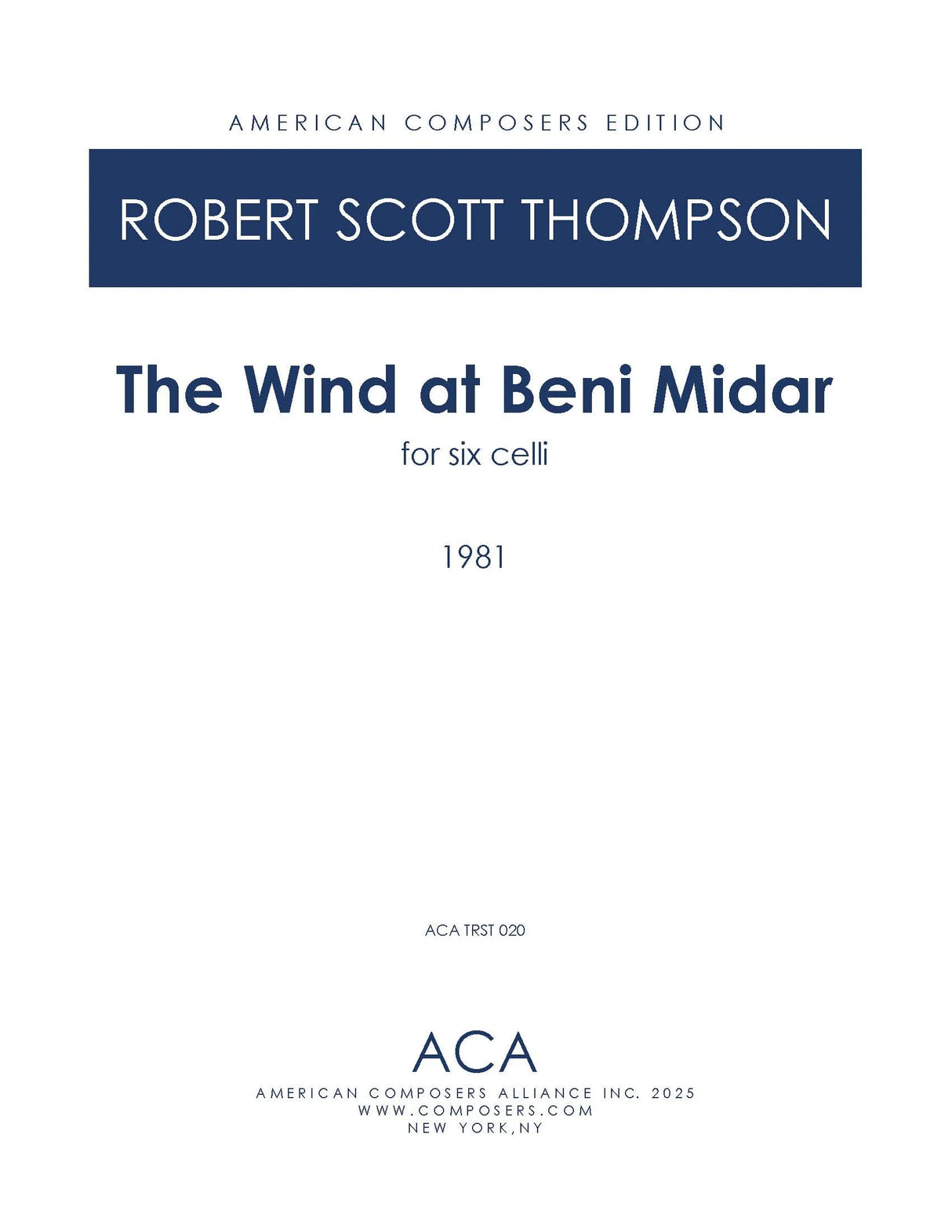 R.S. Thompson: The Wind at Beni Midar