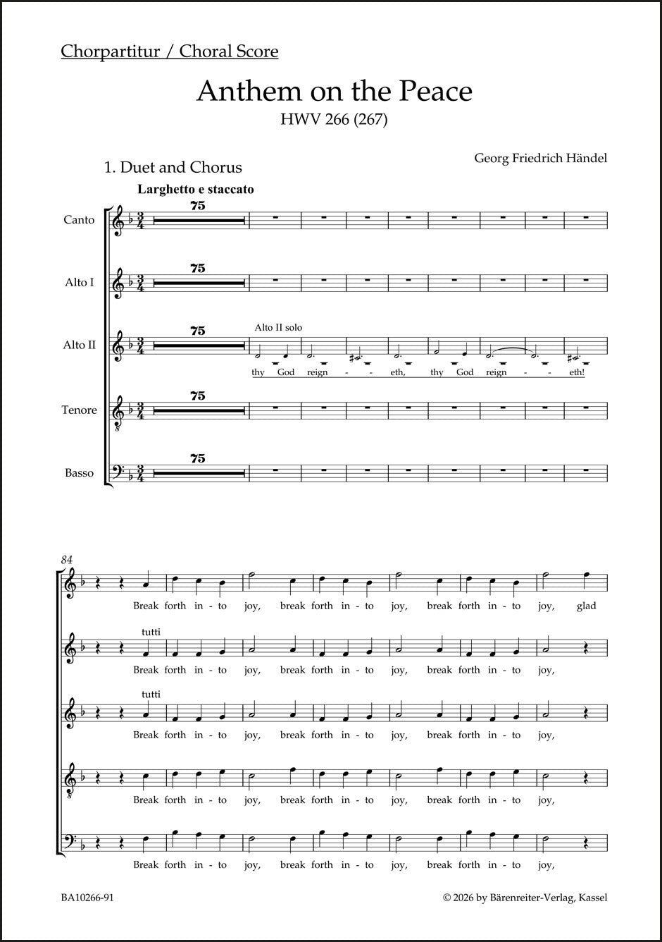 Handel: Anthem on the Peace, HWV 266 (267) – Ficks Music