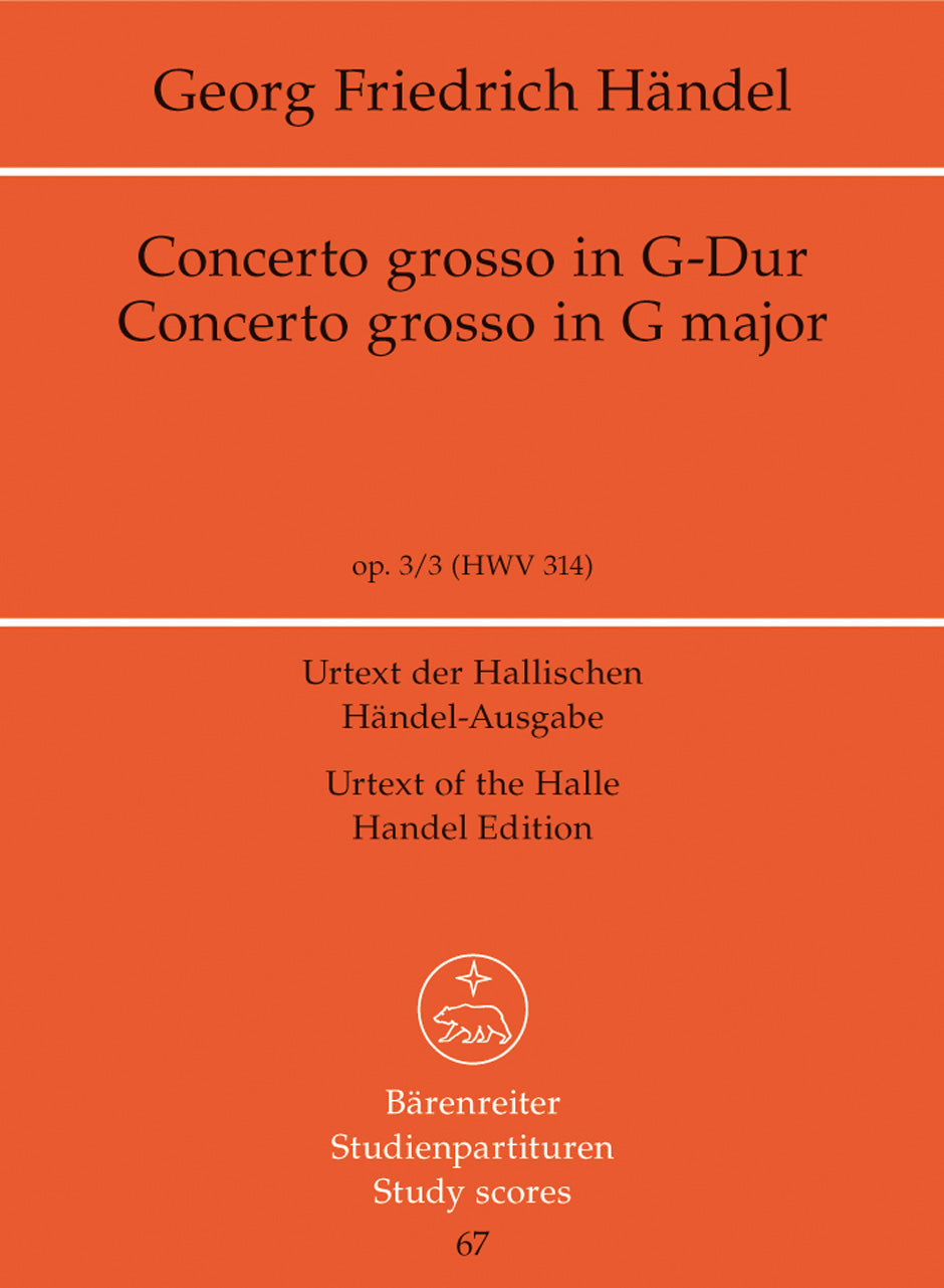 Handel: Concerto grosso in G Major, HWV 314, Op. 3, No. 3