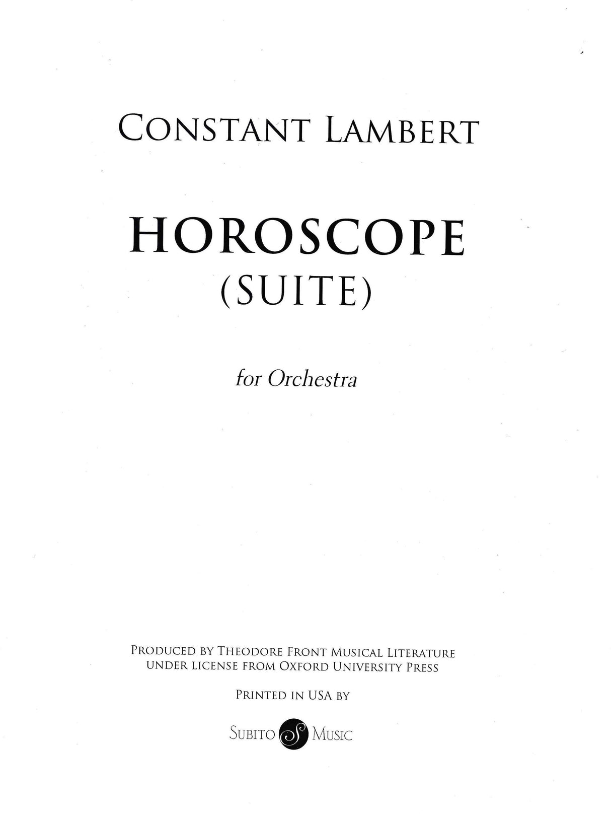 Lambert: Horoscope