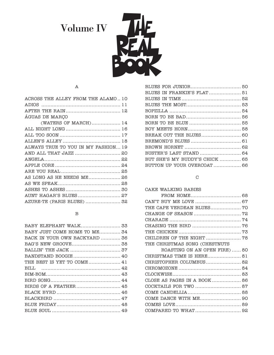 The Real Book – Volume 4