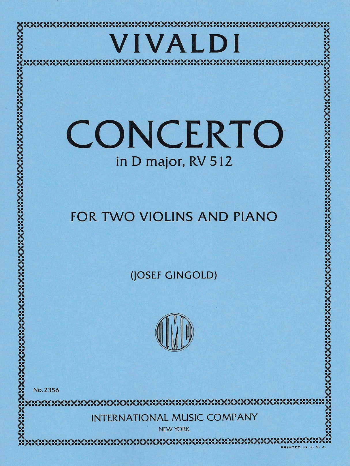 Vivaldi: Concerto for 2 Violins in D Major, RV 512