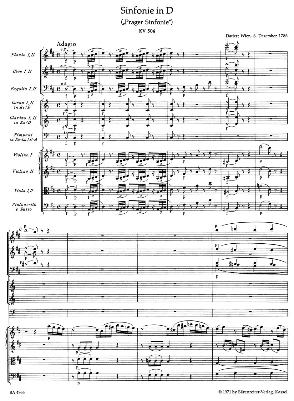 Mozart: Symphony No. 38 in D Major, K. 504 (