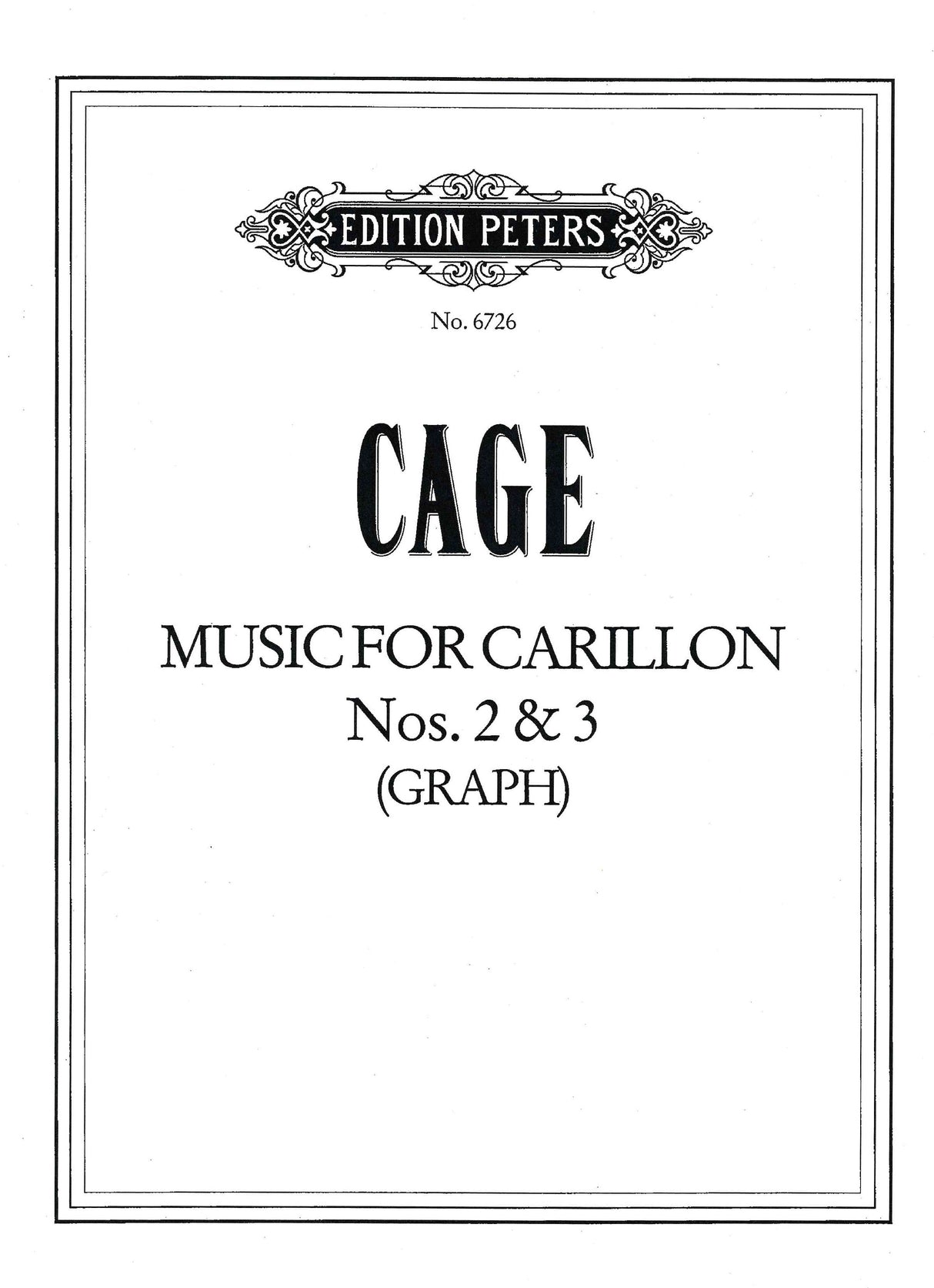 Cage: Music for Carillon Nos. 2 & 3