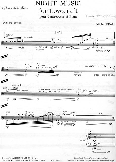 Zbar: Night Music for Lovecraft