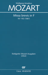 Mozart: Missa brevis in F Major, K. 192 (186f)