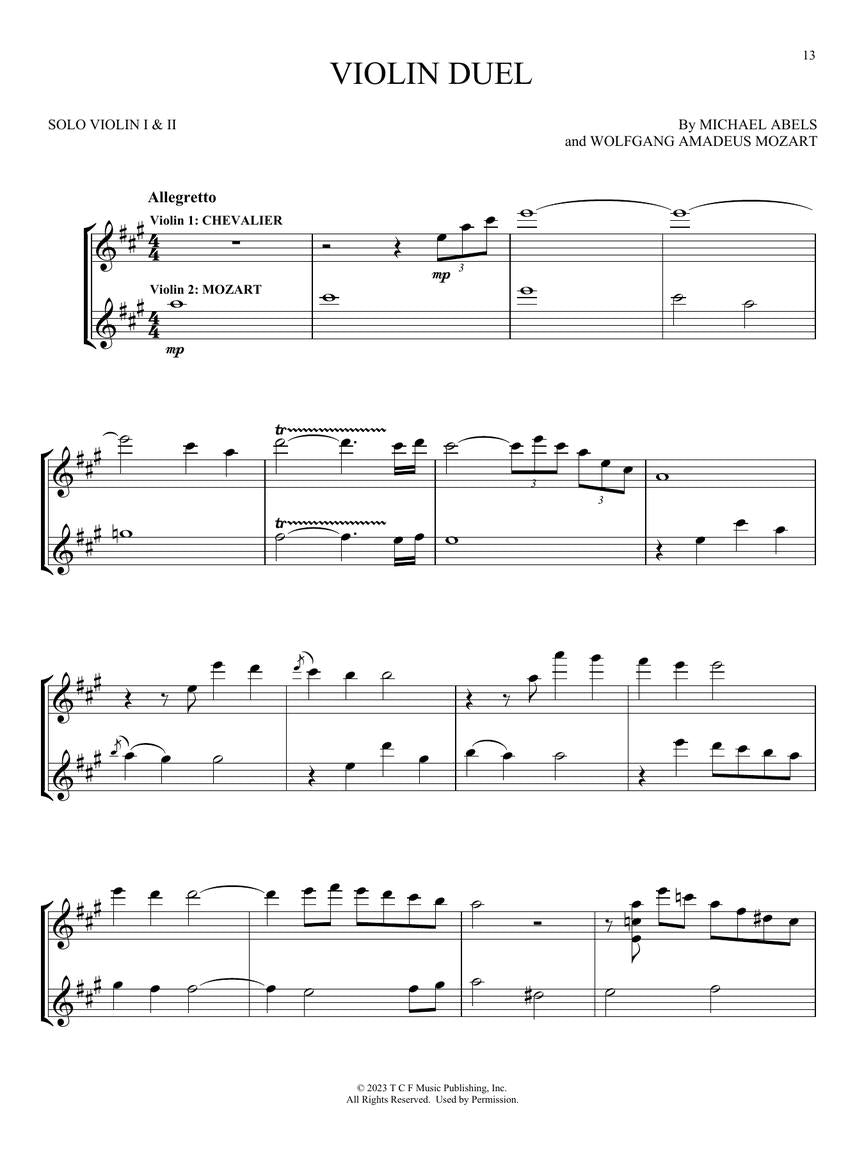 Chevalier - Music from the Motion Picture Soundtrack (arr. for violin)