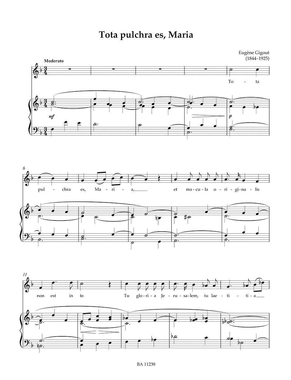 Sacred Motets by French Masters of the 19th and 20th Century for Solo Voice and Organ (Harmonium, Piano)