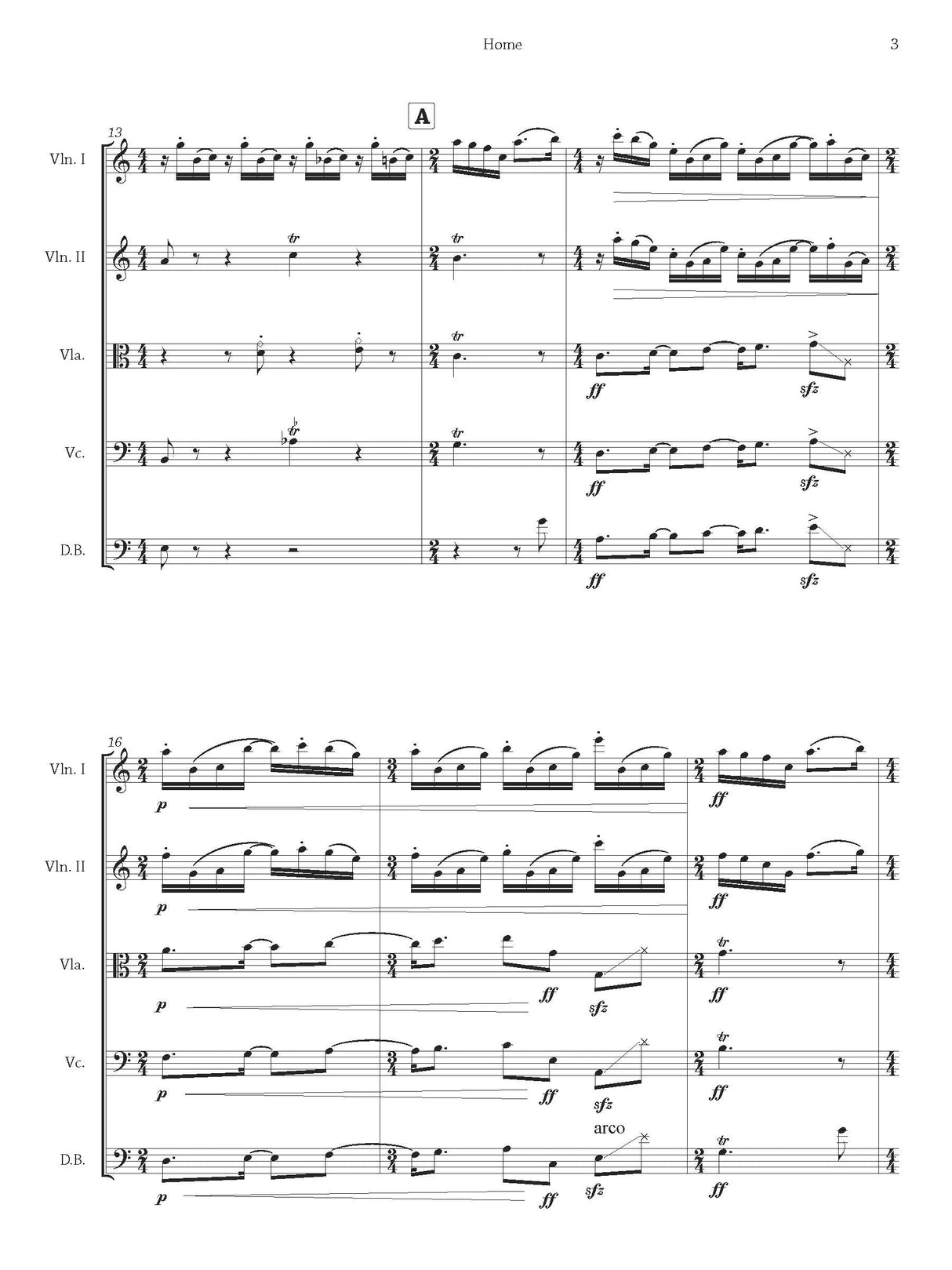 Sohn: Home (Version for String Quintet)