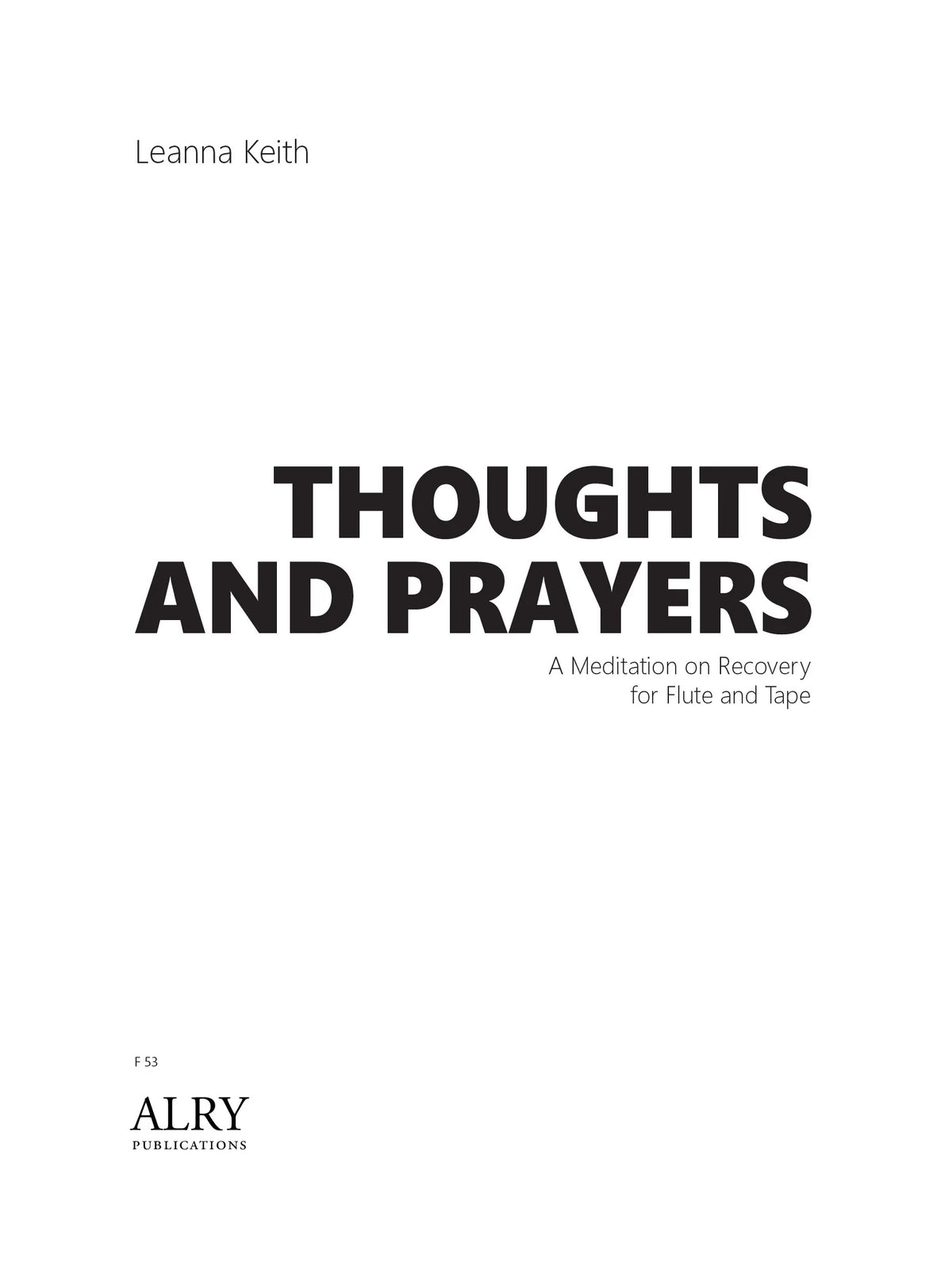 Keith: Thoughts and Prayers