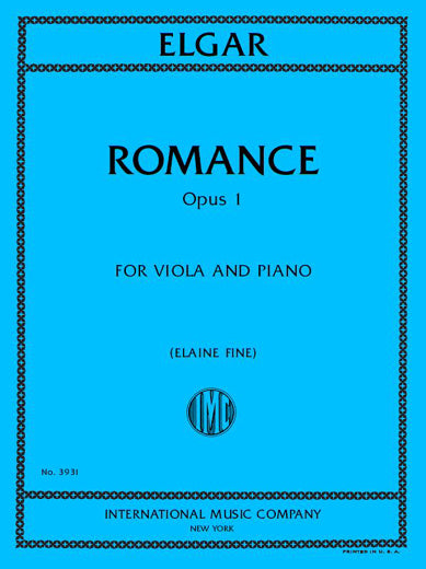 Elgar: Romance, Op. 1 (arr. for viola & piano)