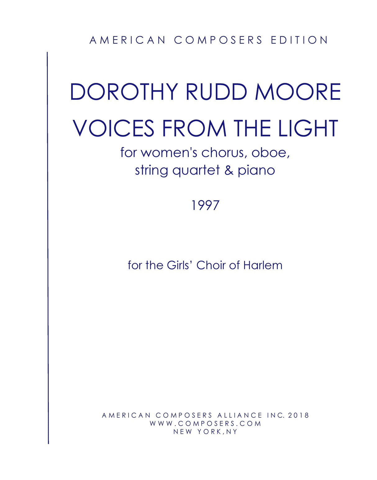 D.R. Moore: Voices from the Light