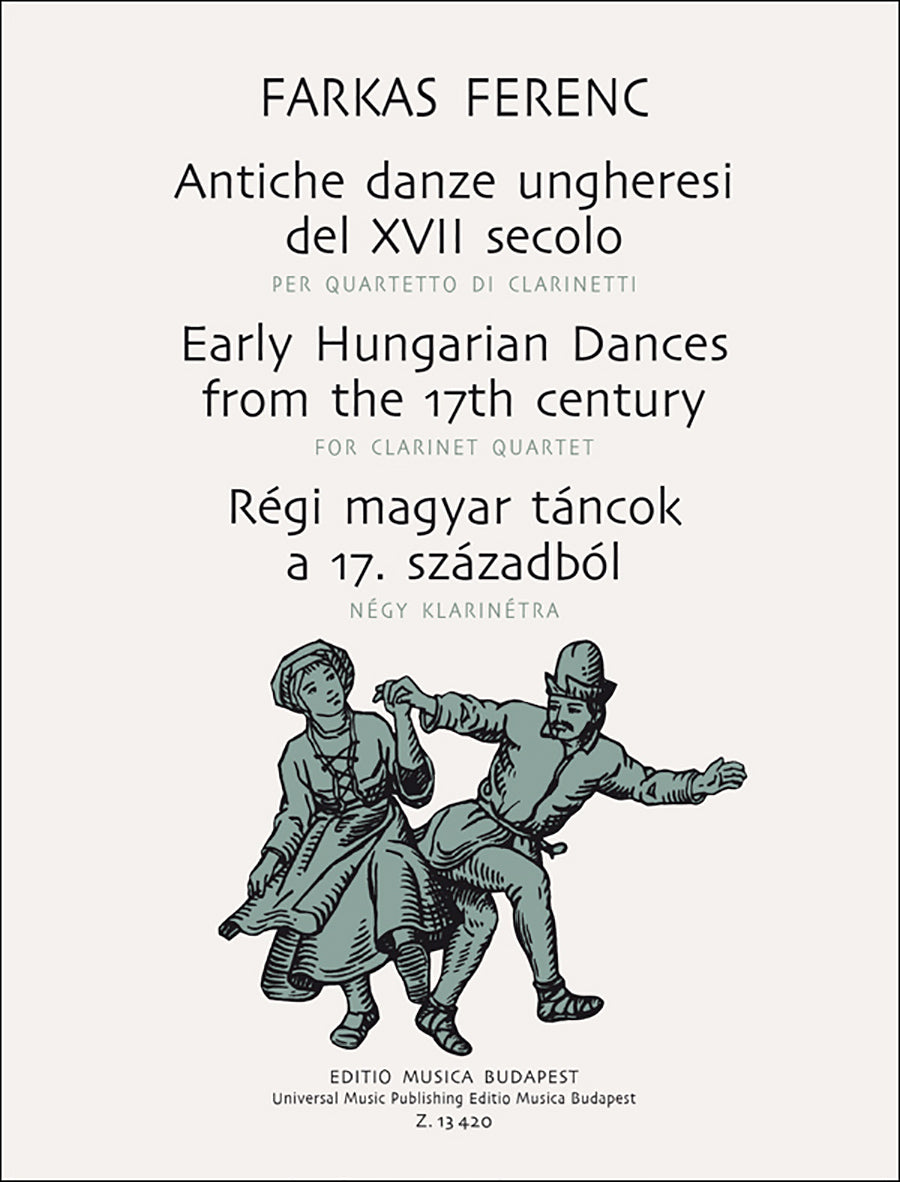 Farkas: Early Hungarian Dances from the 17th Century (arr. for clarinet quartet)