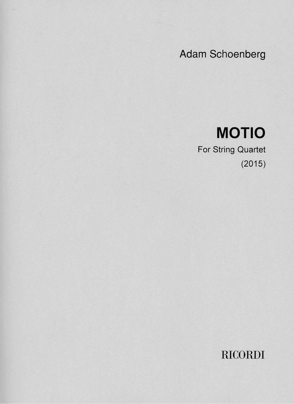 Ad. Schoenberg: Motio
