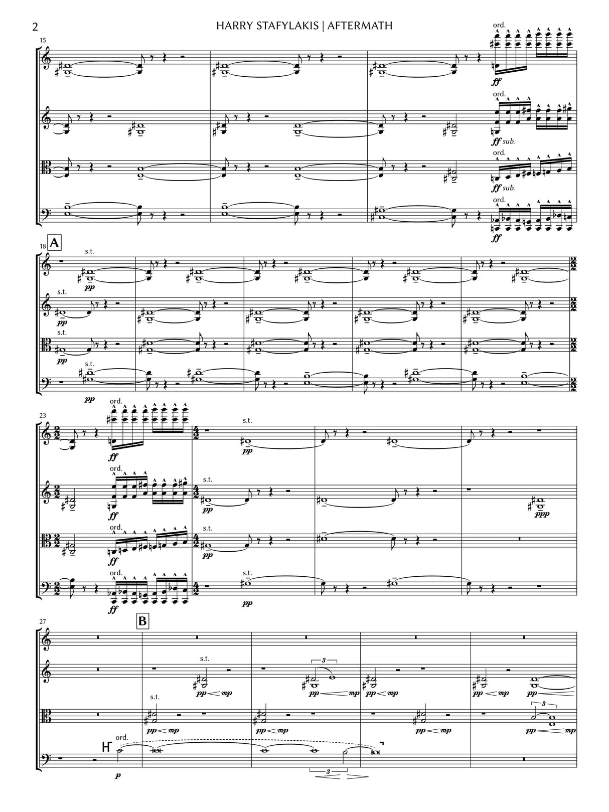 Stafylakis: String Quartet No. 4 ("Aftermath")