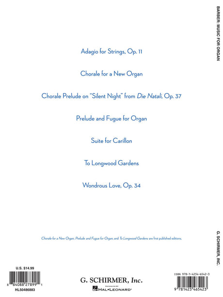 Barber: Music for Organ