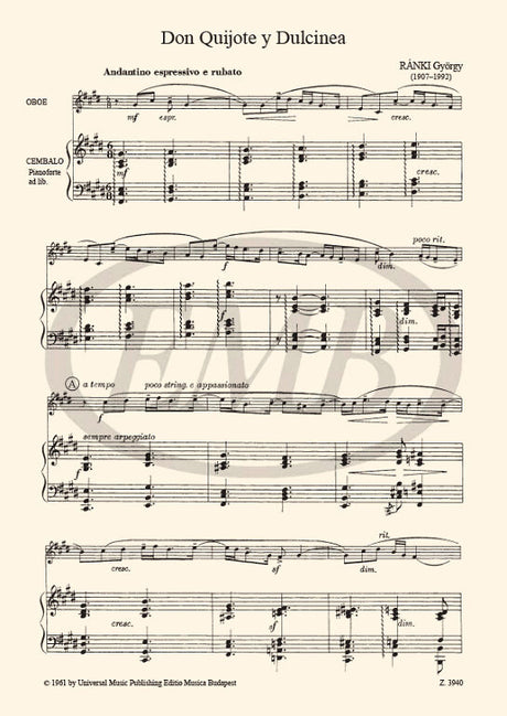 Ránki: Don Quijote et Dulcinea