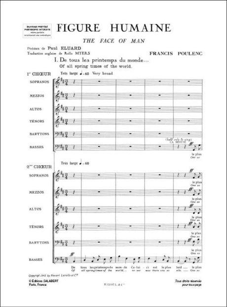 Poulenc: Figure humaine