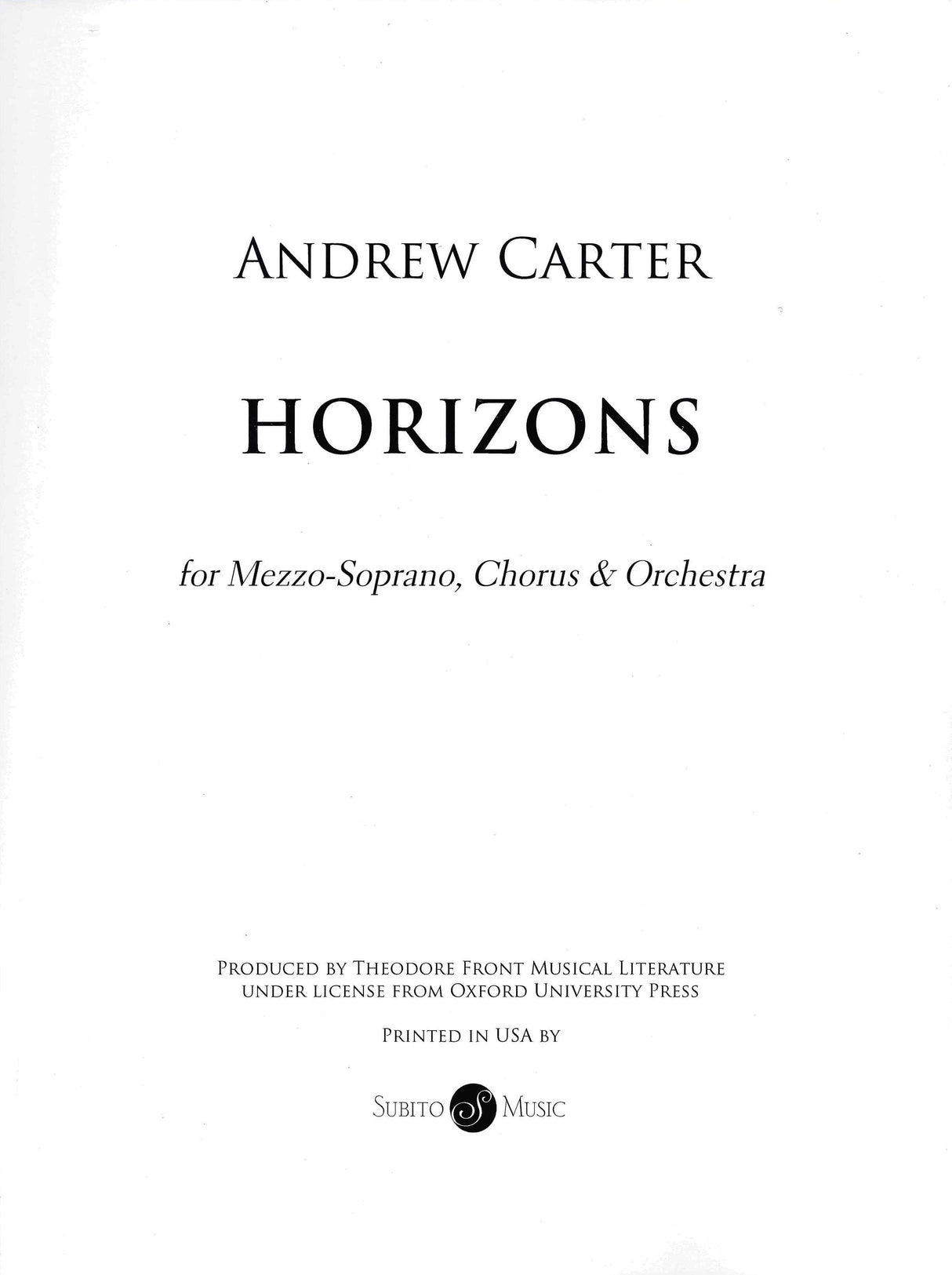 Carter: Horizons