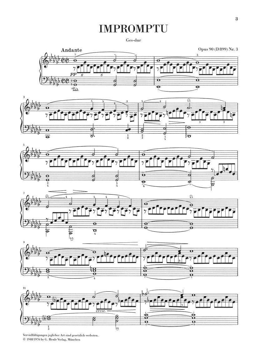 Schubert: Impromptu in G-flat Major, Op. 90, No. 3, D 899 – Ficks