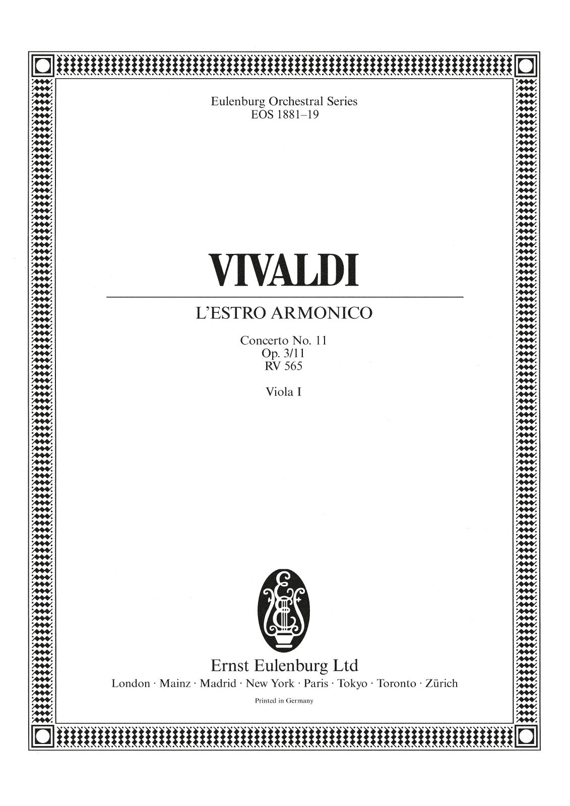 Vivaldi: L'Estro Armonico, RV 565, Op. 3, No. 11