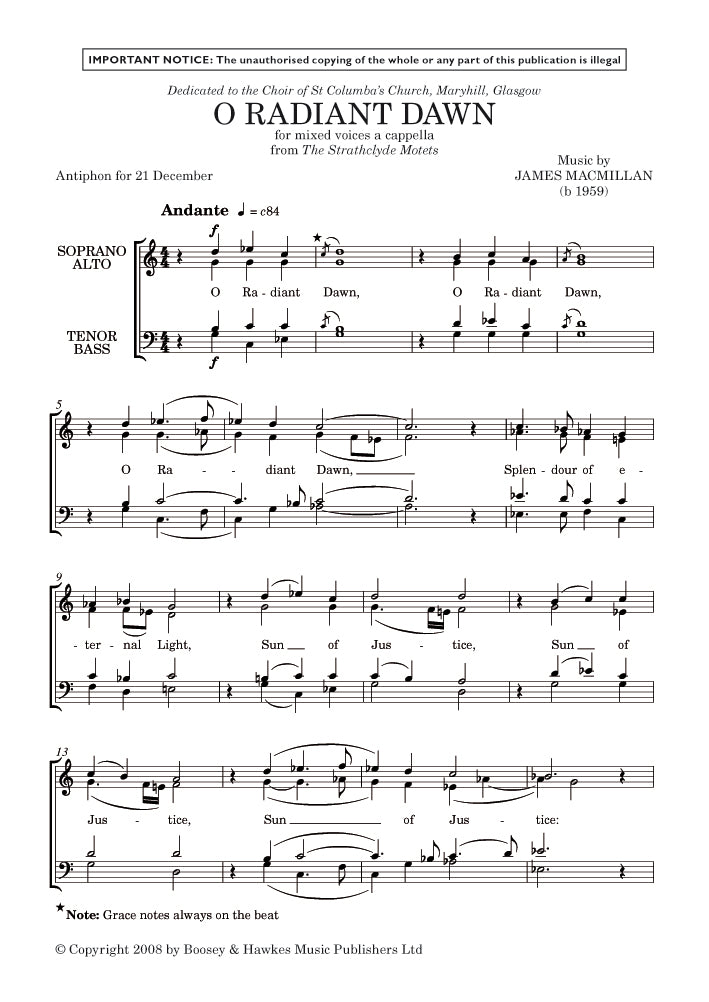 MacMillan: O Radiant Dawn (from Strathclyde Motets)