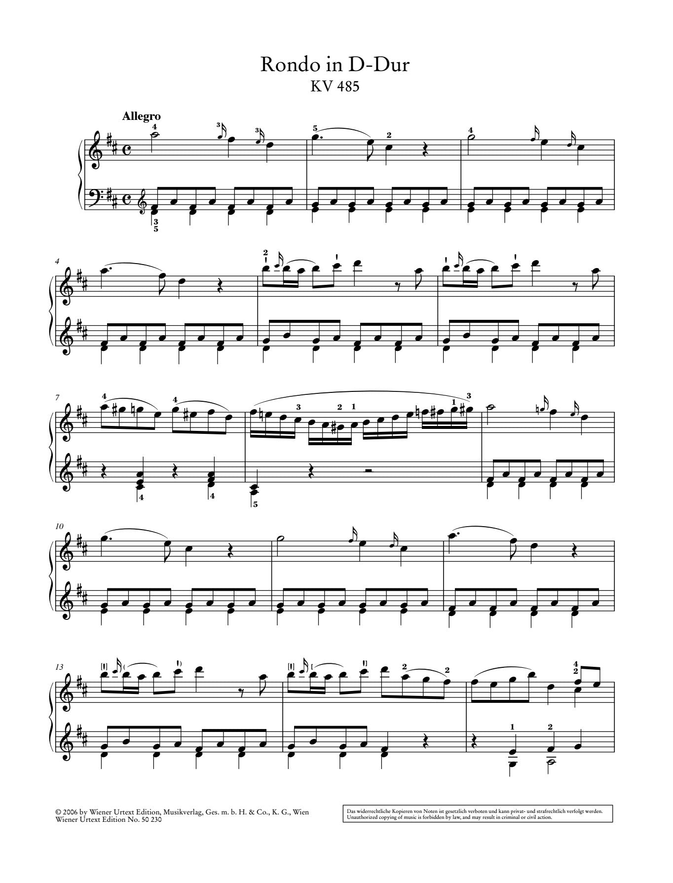 Mozart: Piano Pieces - Volume 2 (Later Works) – Ficks Music