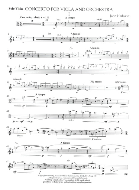 Harbison: Viola Concerto