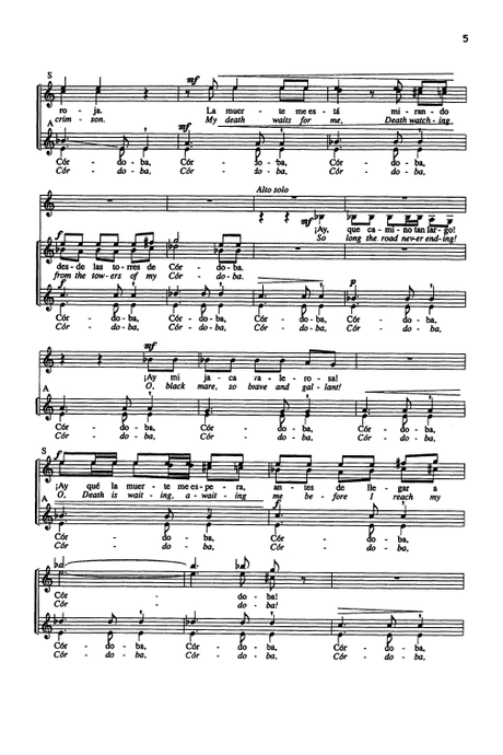 Rautavaara: "Suite" de Lorca (arr. for SSAA)