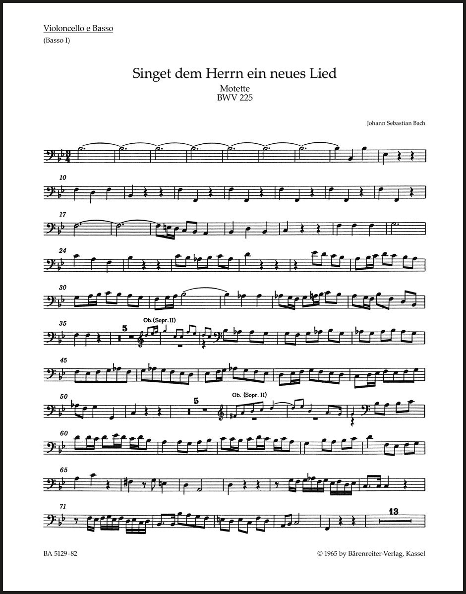 Bach: Singet dem Herrn ein neues Lied, BWV 225