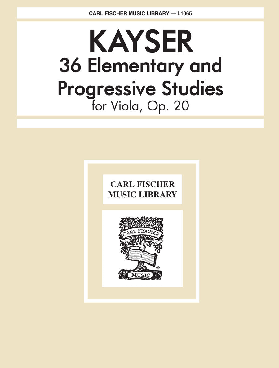 Kayser: 36 Elementary and Progressive Studies (arr. for viola)