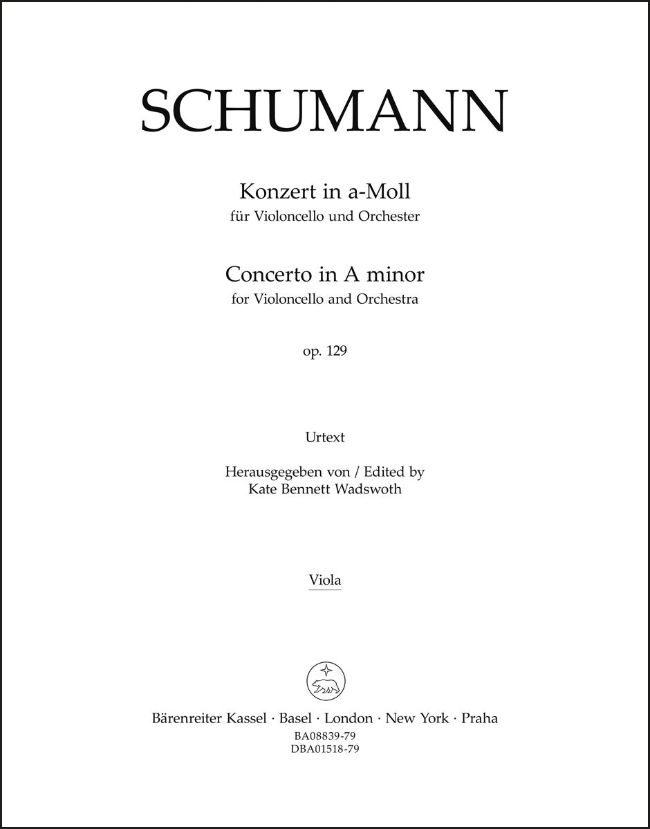 Schumann: Cello Concerto in A Minor, Op. 129