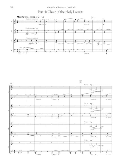 Mazzoli: Millennium Canticles (for percussion quartet)