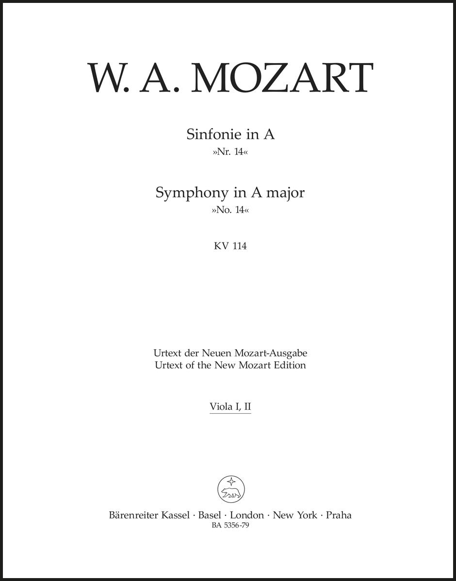 Mozart: Symphony No. 14 in A Major, K. 114