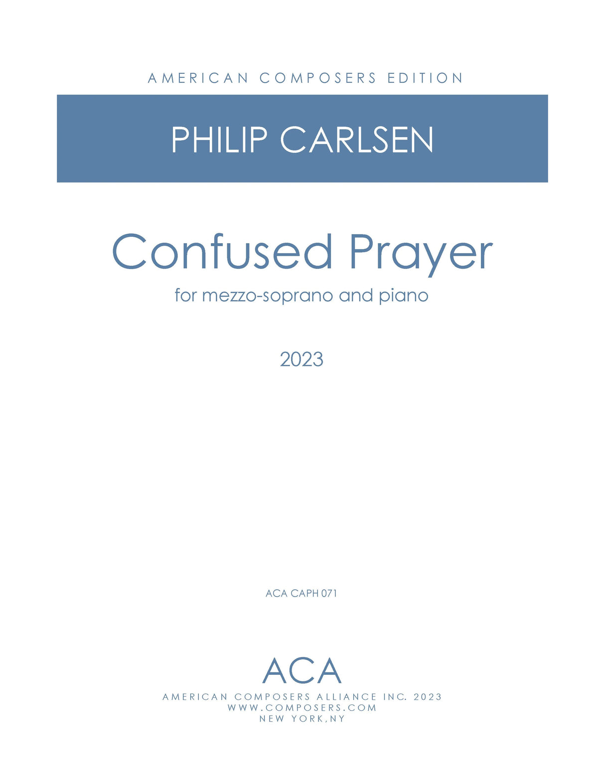 Carlsen: Confused Prayer
