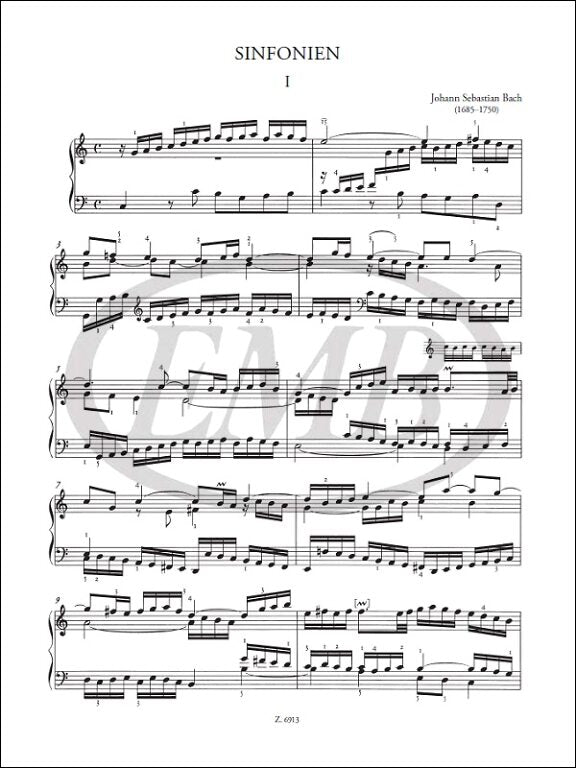 Bach: Sinfonias (Three-Part Inventions), BWV 787-801