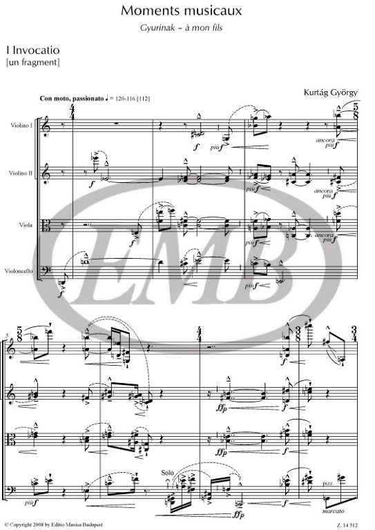 Kurtág: 6 Moments musicaux, Op. 44