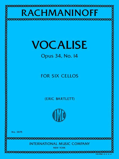 Rachmaninoff: Vocalise, Op. 34, No. 14 (arr. for 6 cellos)