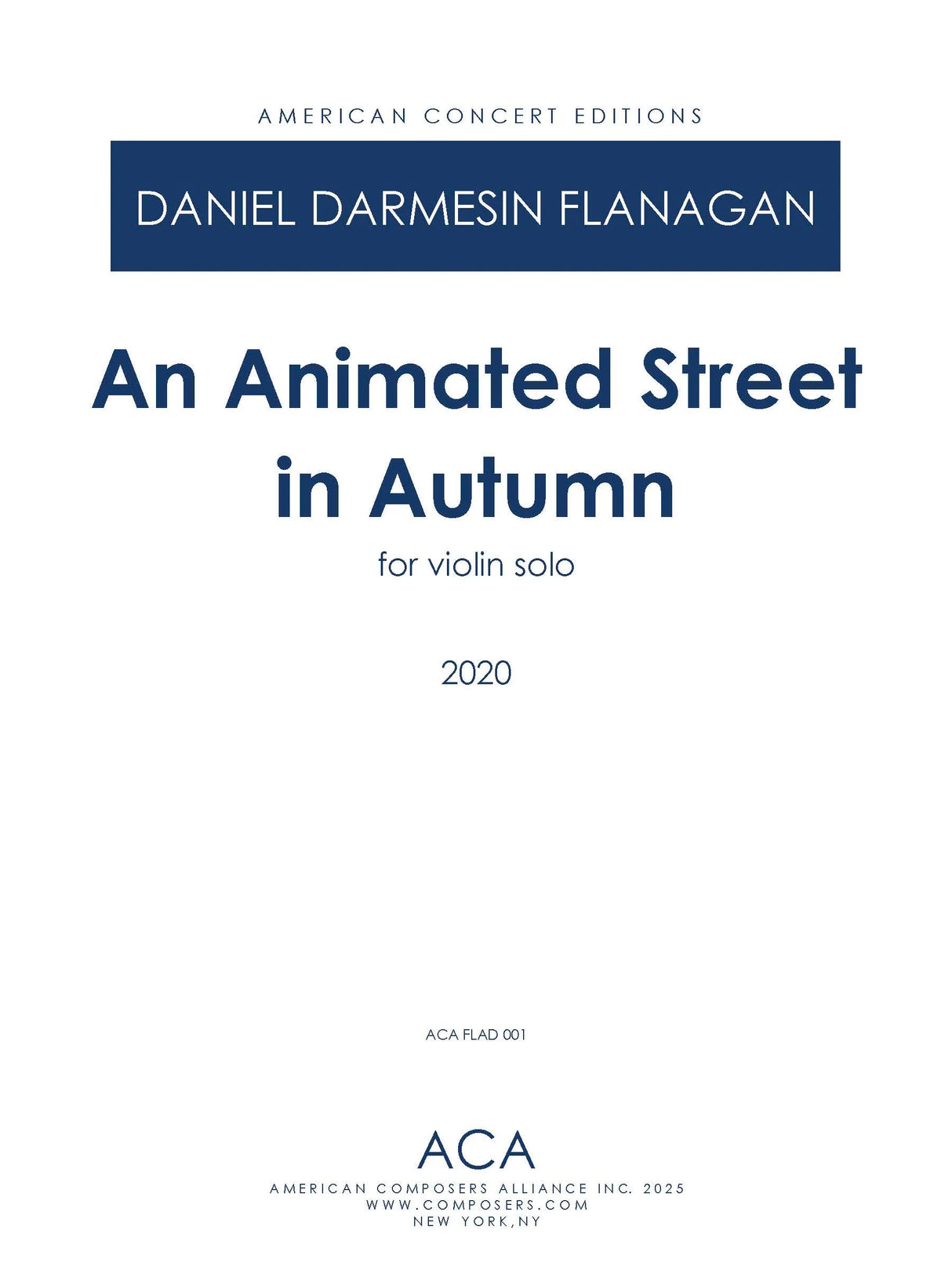 D. Flanagan: An Animated Street in Autumn