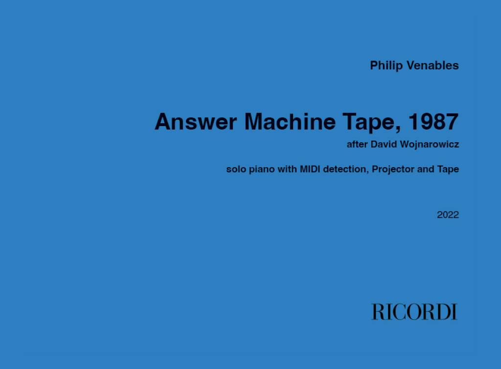 Venables: Answer Machine Tape, 1987