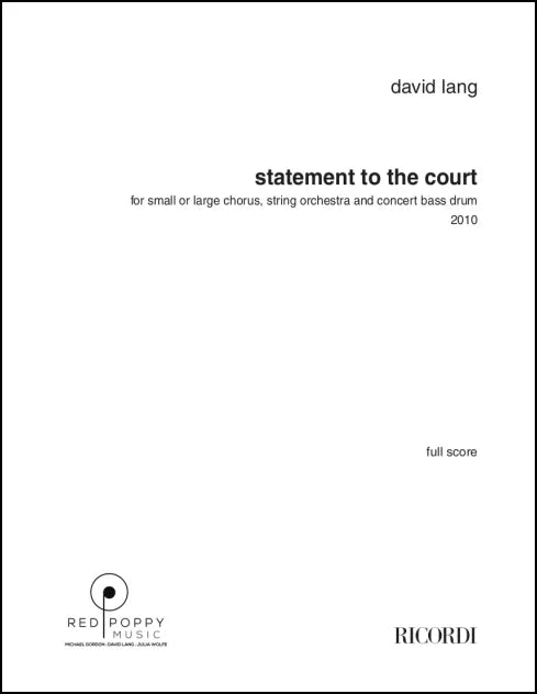 Lang: statement to the court